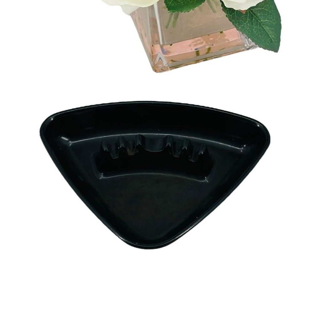 Vintage Ges-Line Ashtray Triangle Delta Wing Black #361 USA
